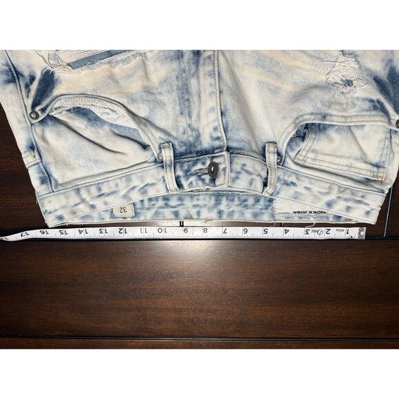 (2) Pair- Smoke Rise Painted Graffiti Distressed Y2K Denim Shorts Streetwear Cut - Picture 16 of 16